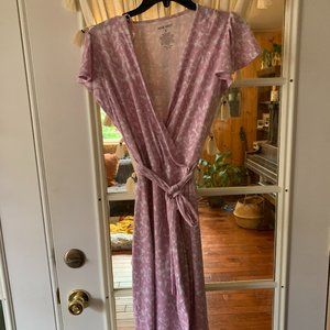 Pink Flutter Sleeve Dress